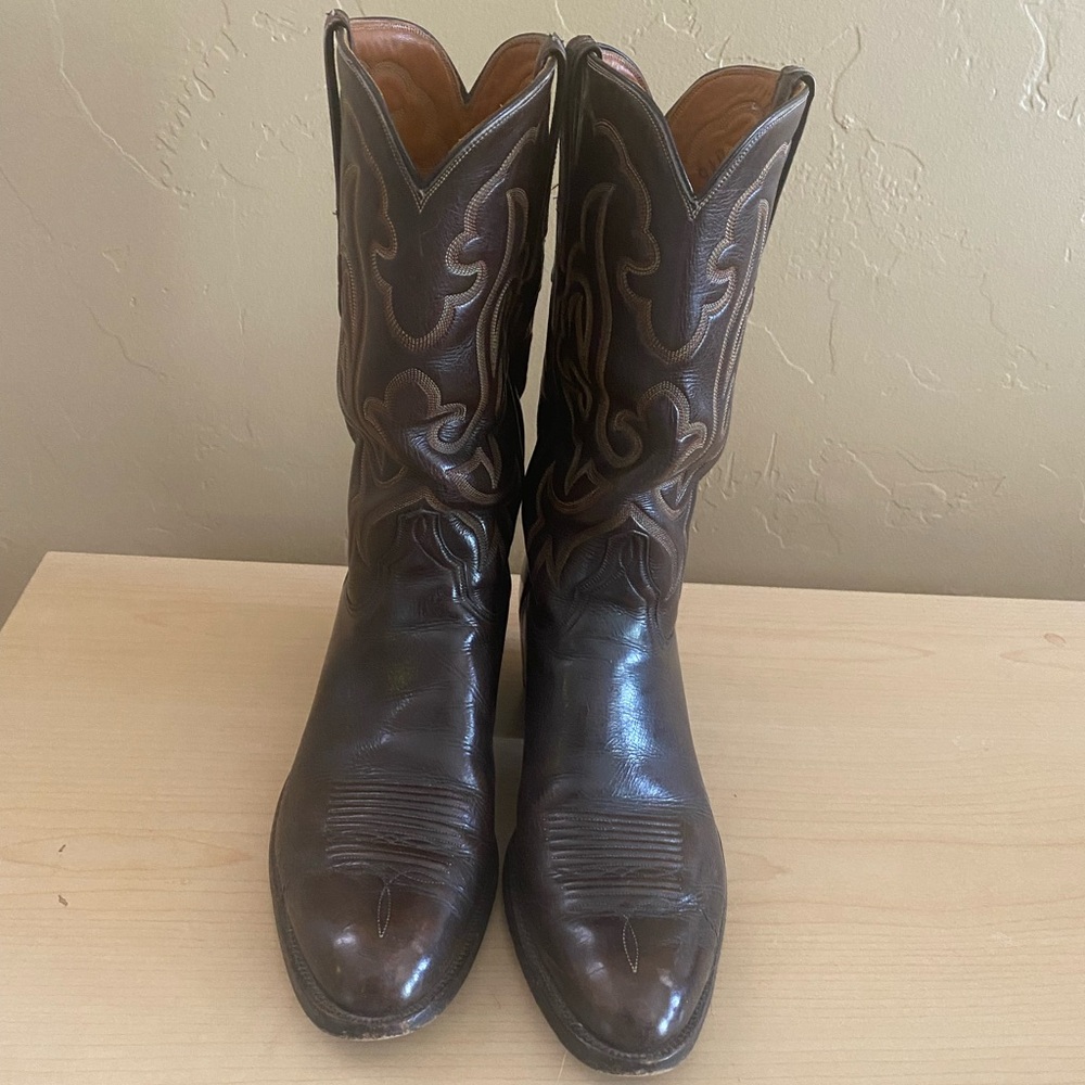 Lucchese Vintage Leather Western Cowboy Boots men’s 9 1/2 D